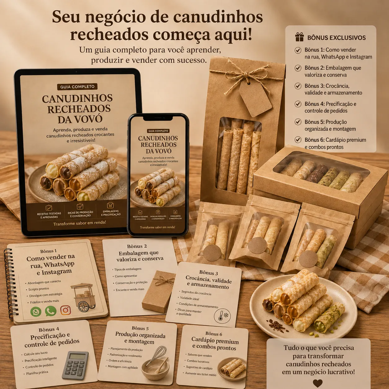 Guia completo Canudinhos Recheados da Vovó
